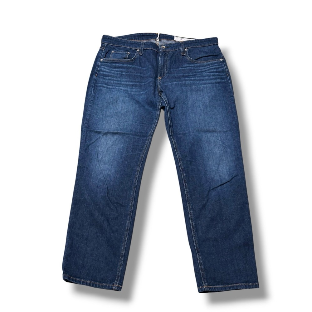 rag & bone Women's Straight Leg Jeans - Dark Blue Capri